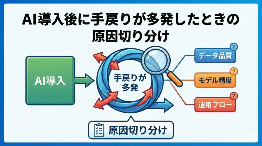 AI導入後に手戻りが多発したときの原因切り分け