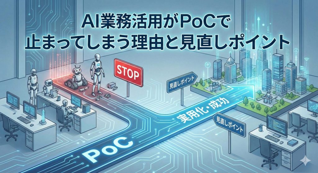 AI業務活用がPoCで止まってしまう理由と見直しポイント