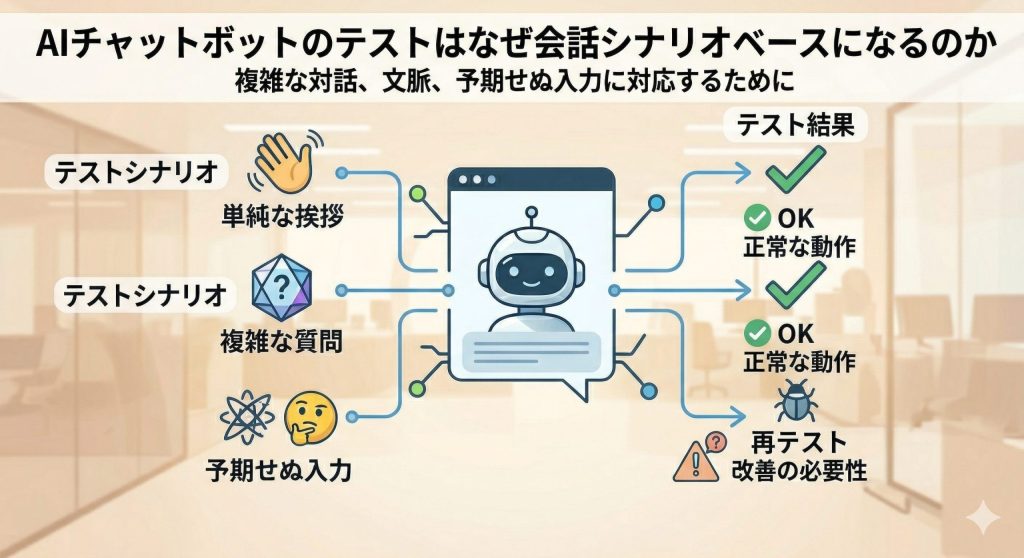 AIチャットボットのテストはなぜ会話シナリオベースになるのか